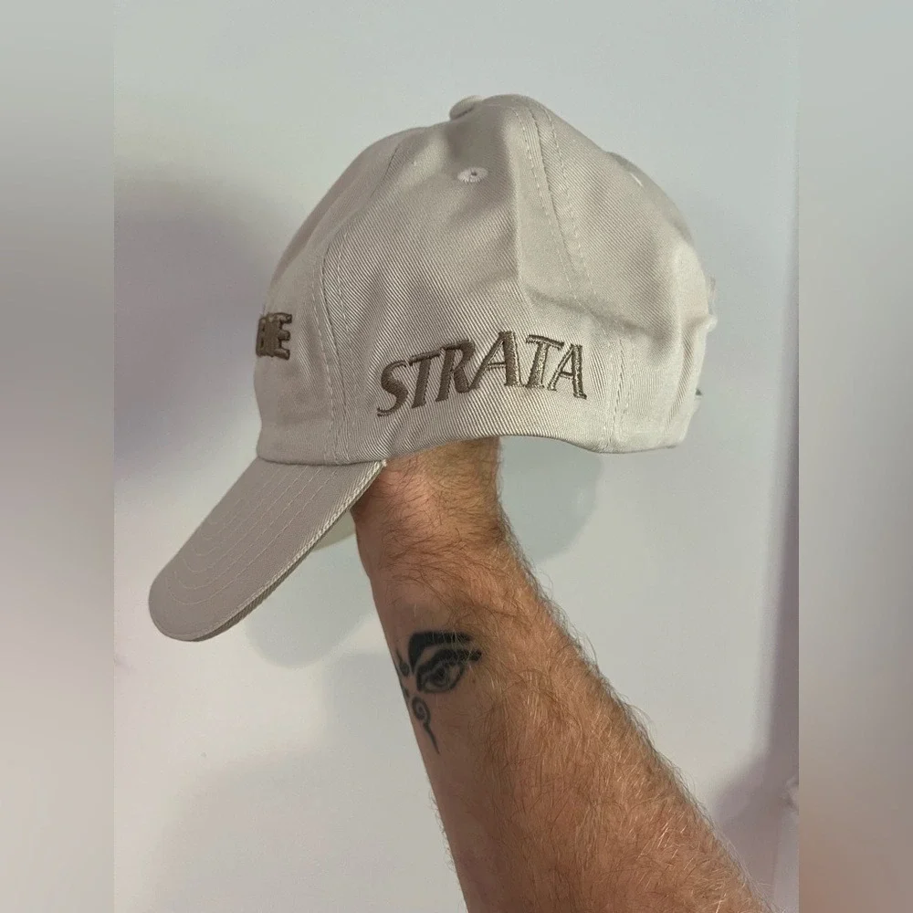 Top‎ Flite Strata Golf Hat Beige Embroidered Adjustable Strapback Cap